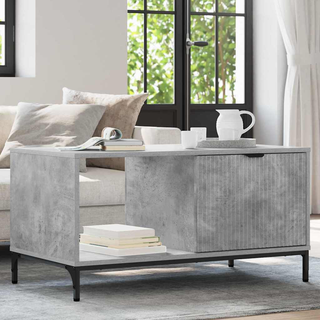 vidaXL Couchtisch Beton Grau 90 x 49 x 46 cm Holzwerkstoff