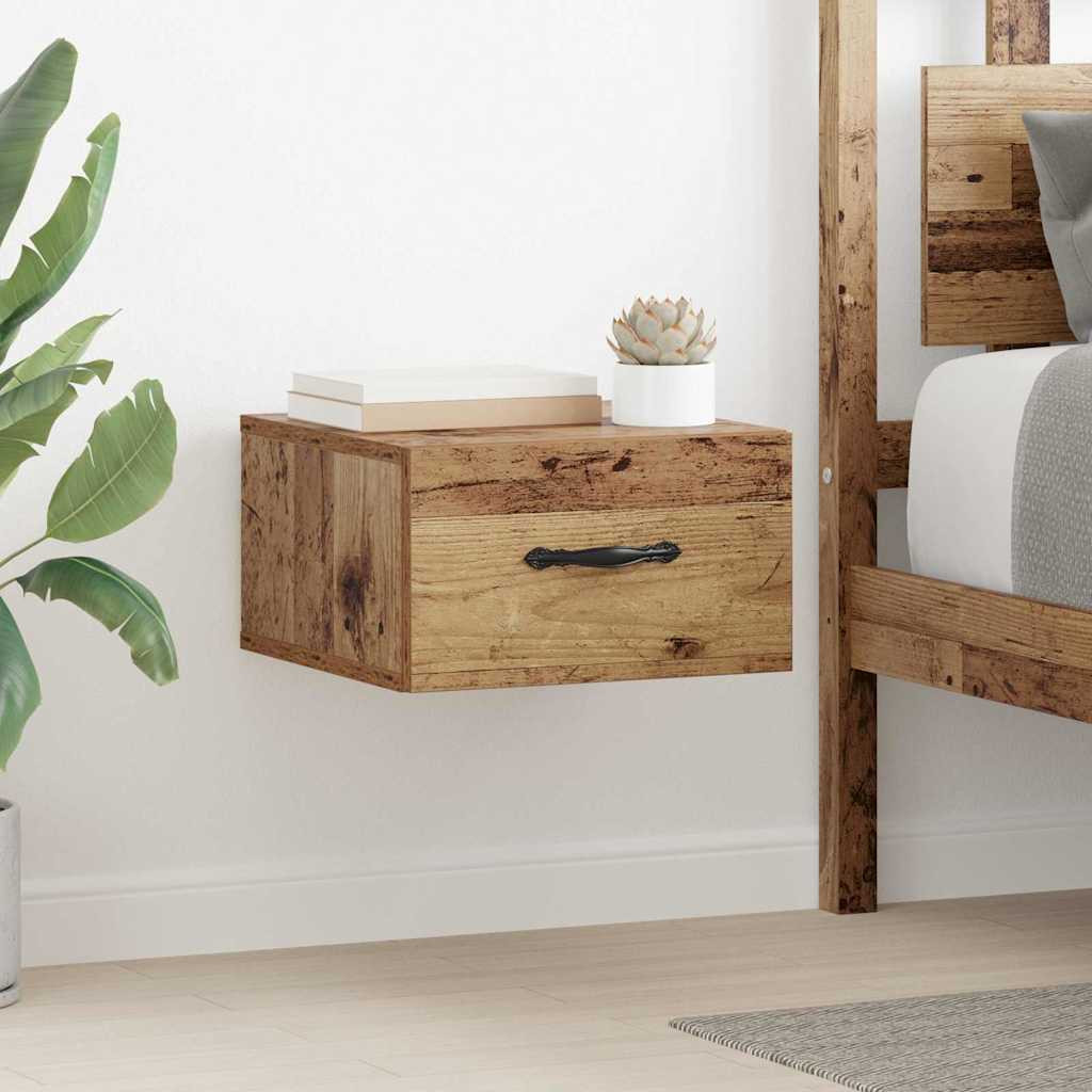 vidaXL Nachttisch mit Schubladen Altholz 35 x 35 x 20 cm Holzwerkstoff