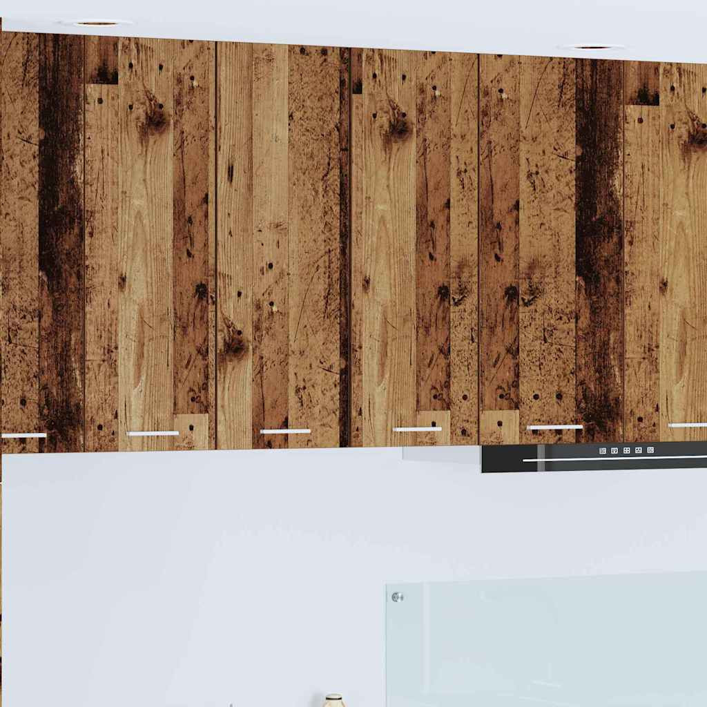 vidaXL Hängeschrank Altes Holz und Weiß 30 x 31 x 80 cm Holzwerkstoff
