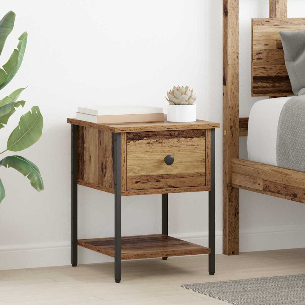 vidaXL Nachttisch 2 pcs Altholz 34 x 35,5 x 45 cm Holzwerkstoff