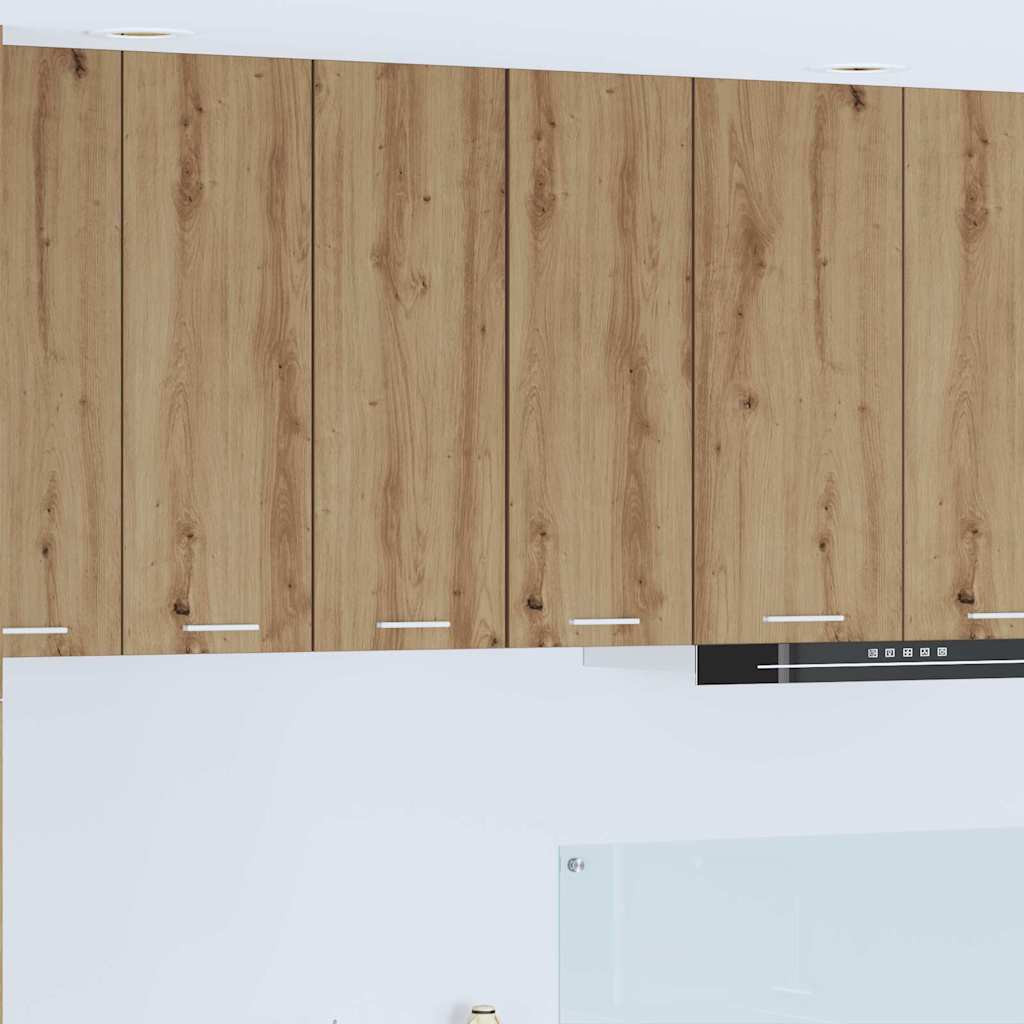 vidaXL Hängeschrank 2 pcs Artisan-Eiche und Weiß 30 x 31 x 80 cm