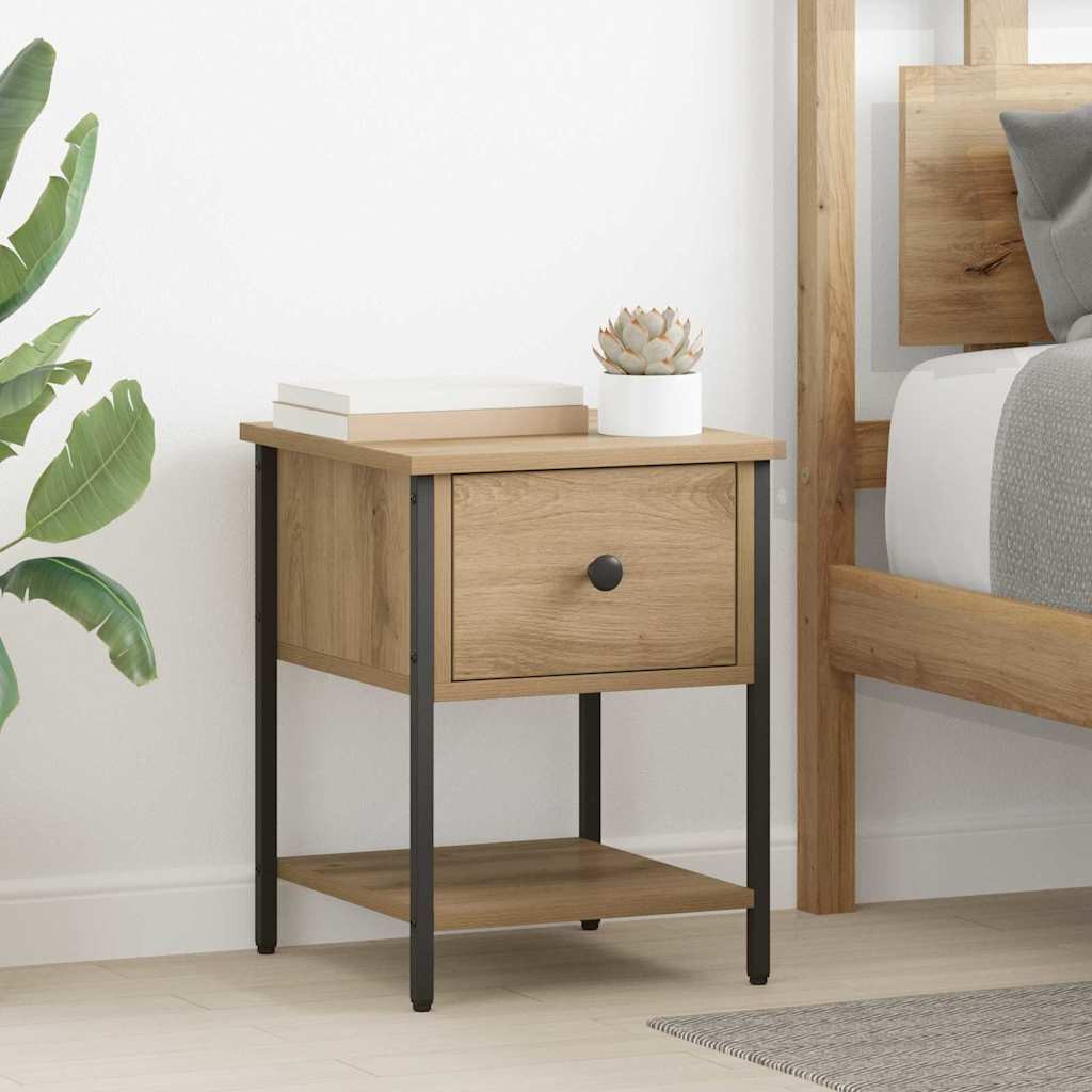 vidaXL Nachttisch 2 Stk. Artisan-Eiche 34 x 35,5 x 45 cm Holzwerkstoff
