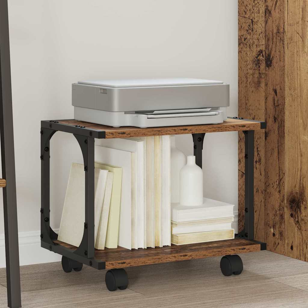 vidaXL Druckerständer Altholz 41 x 28 x 33,5 cm Holzwerkstoff