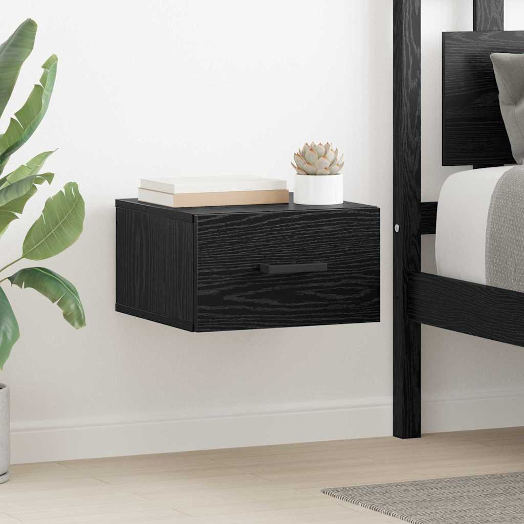 vidaXL Nachttisch Schwarz Eichen-Optik 35 x 35 x 20 cm Holzwerkstoff
