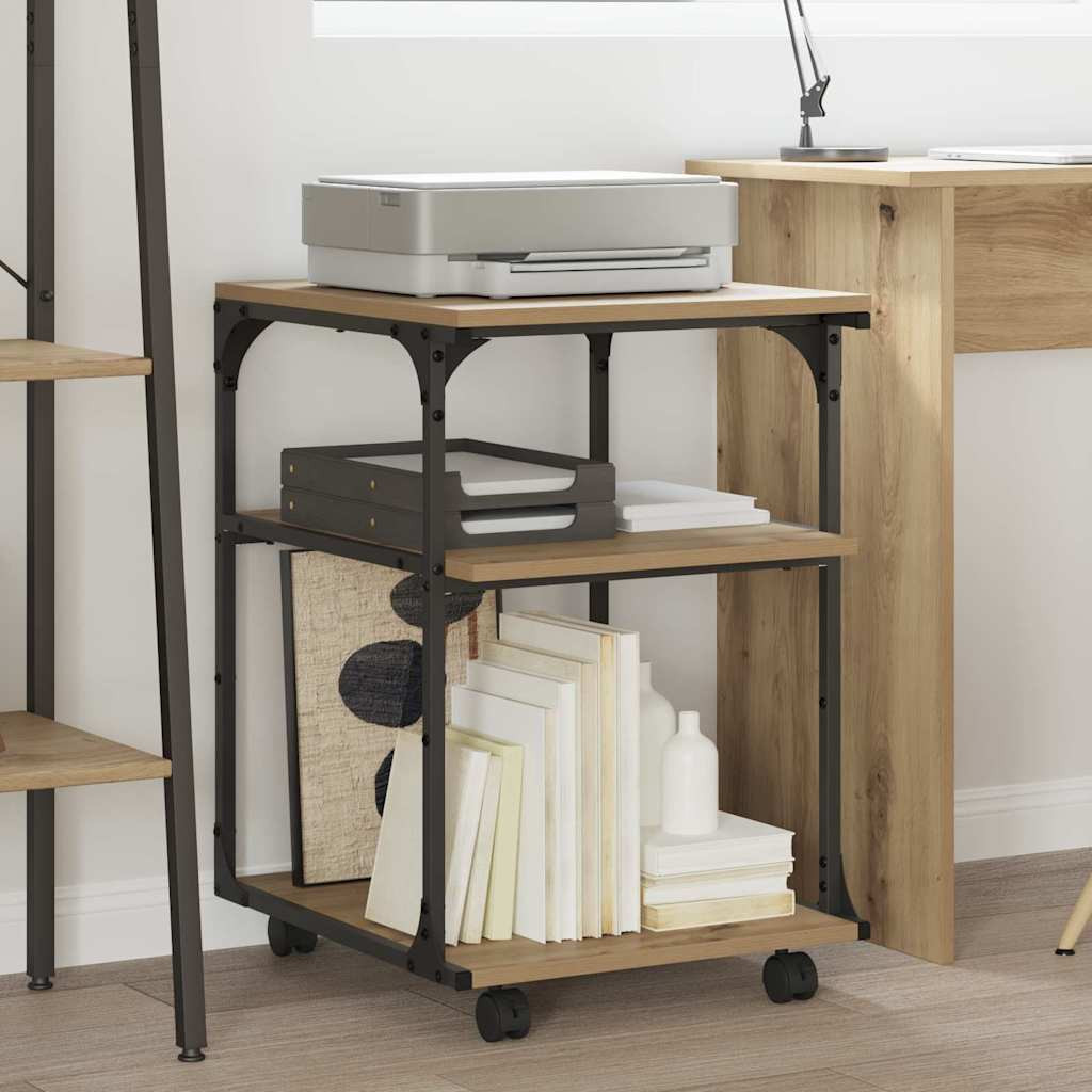 vidaXL Druckerständer Artisan-Eiche 43 x 48 x 64 cm Holzwerkstoff
