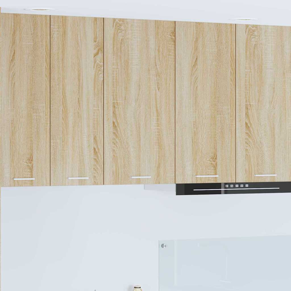 vidaXL Hängeschrank mit Speicher Sonoma-Eiche und Weiß 40 x 31 x 80 cm
