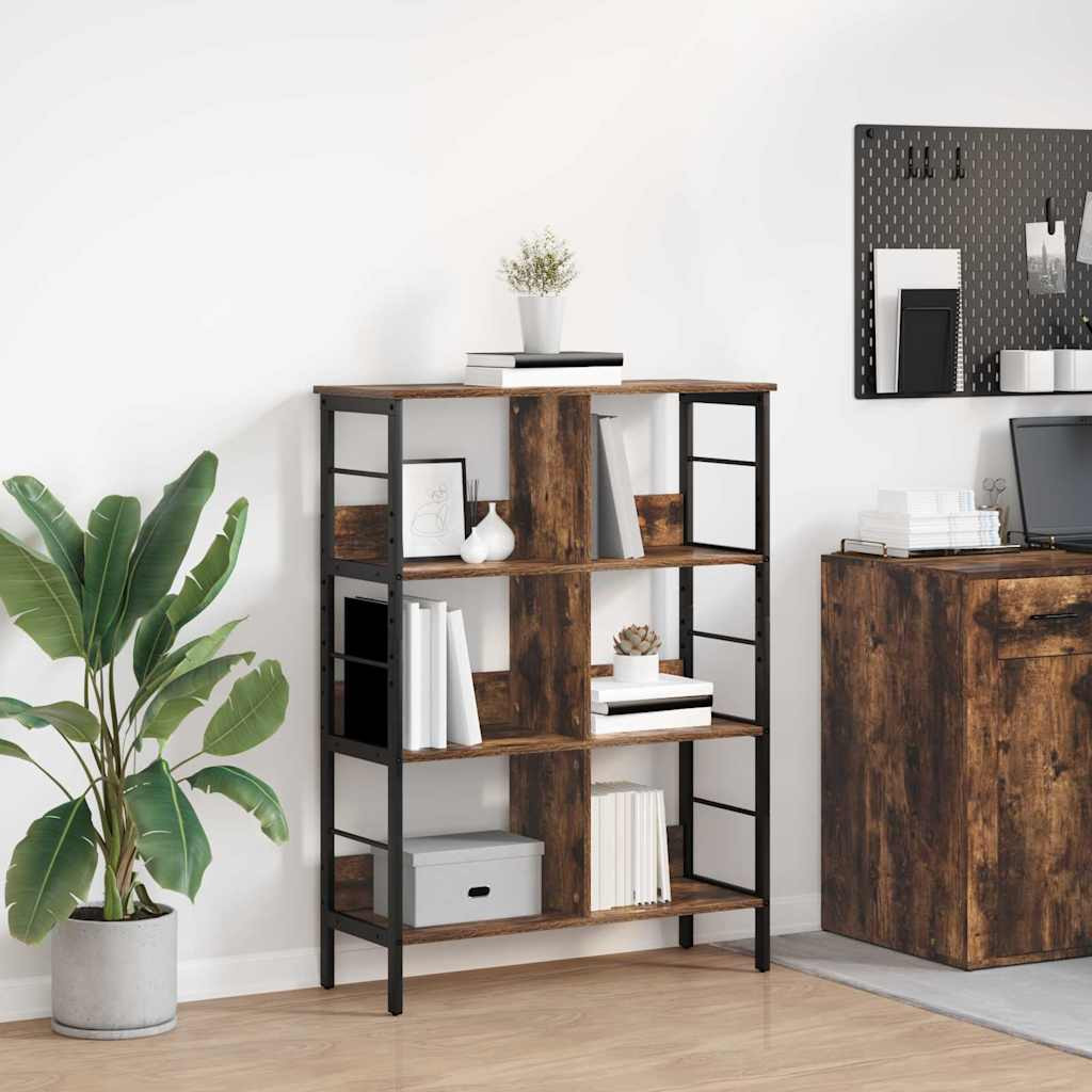 vidaXL Bücherregal Geräucherte Eiche 82 x 32 x 112 cm Holzwerkstoff
