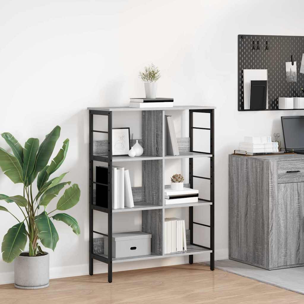 vidaXL Bücherregal Graues Sonoma 82 x 32 x 112 cm Holzwerkstoff