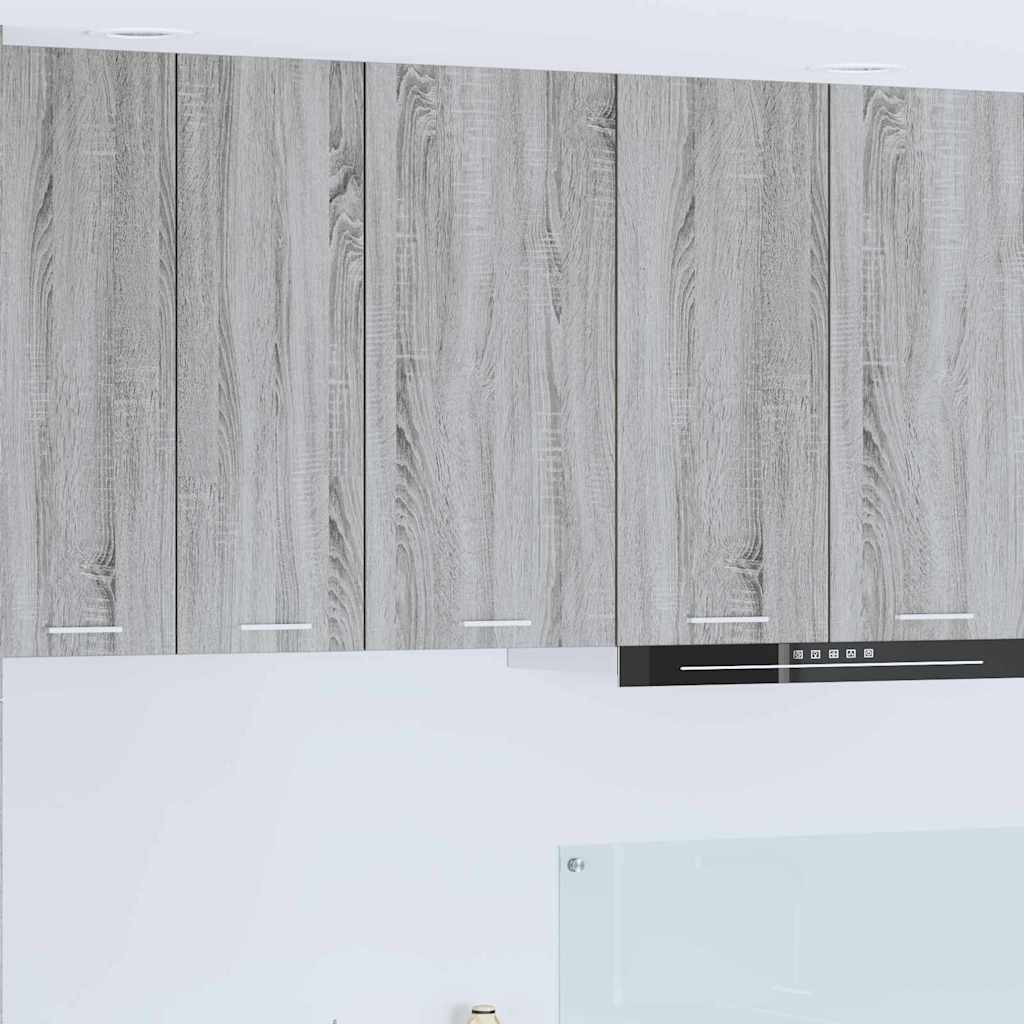 vidaXL Hängeschrank Grau Sonoma und Weiß 40 x 31 x 80 cm Holzwerkstoff