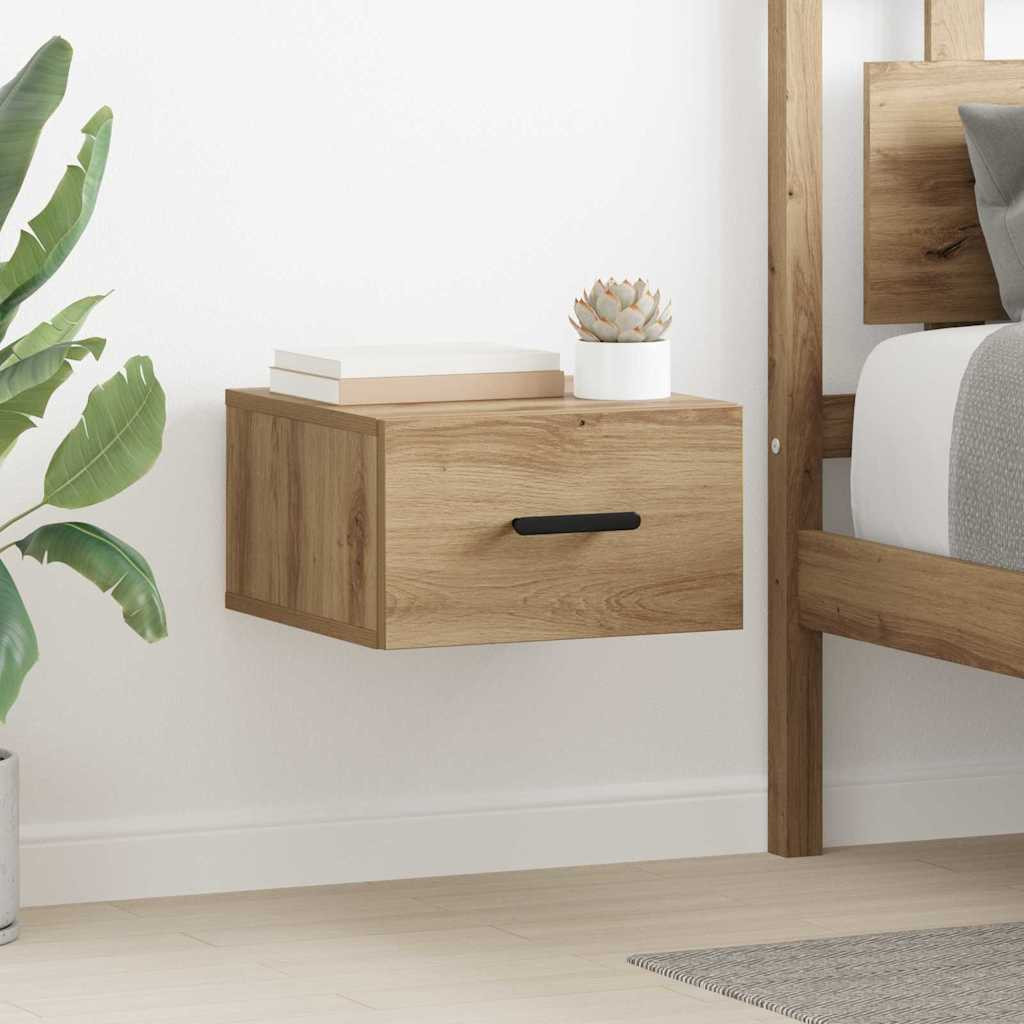vidaXL Nachttisch 2 Stk. 35 x 35 x 20 cm Holzwerkstoff Artisan-Eiche