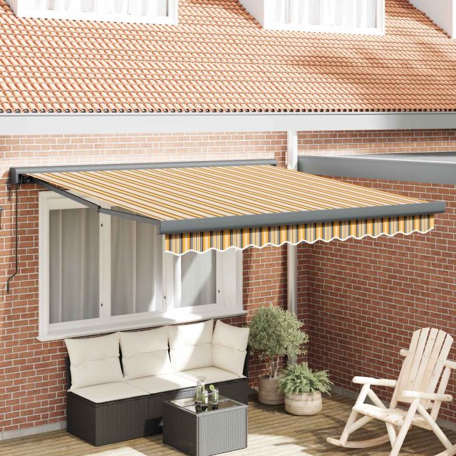 vidaXL Ausziehbare Markise Mehrfarbig 300 x 250 x 165 cm
