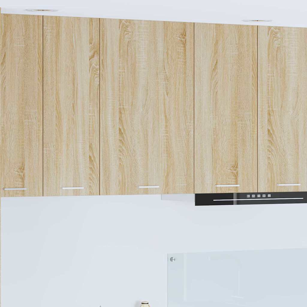 vidaXL Hängeschrank mit Speicher Sonoma-Eiche und Weiß 50 x 31 x 80 cm
