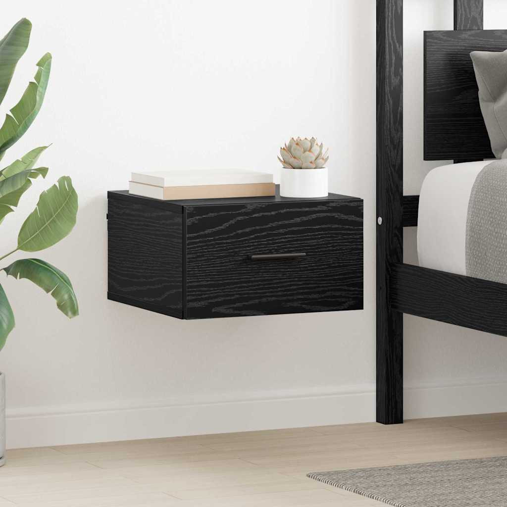 vidaXL Nachttisch Schwarz Eichen-Optik 35 x 35 x 20 cm Holzwerkstoff