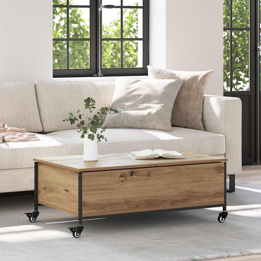 vidaXL Couchtisch Artisan-Eiche 91 x 55 x 32 cm Holzwerkstoff