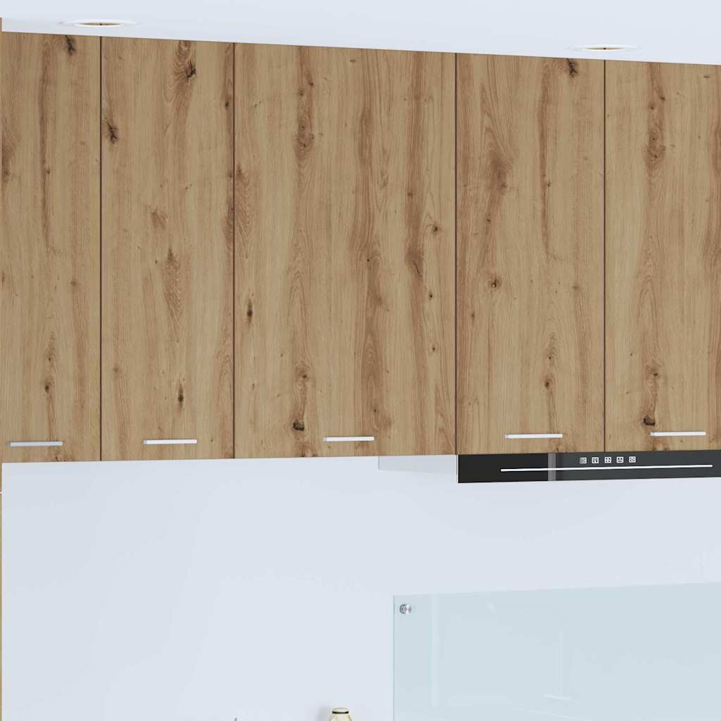 vidaXL Hängeschrank mit Tür Artisan-Eiche und Weiß 50 x 31 x 80 cm