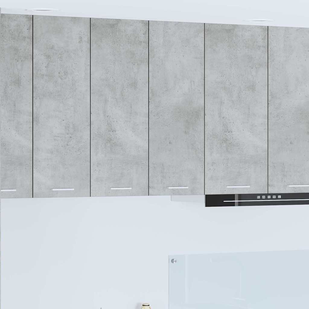 vidaXL Hängeschrank mit Tür Beton Grau 60 x 31 x 80 cm Holzwerkstoff