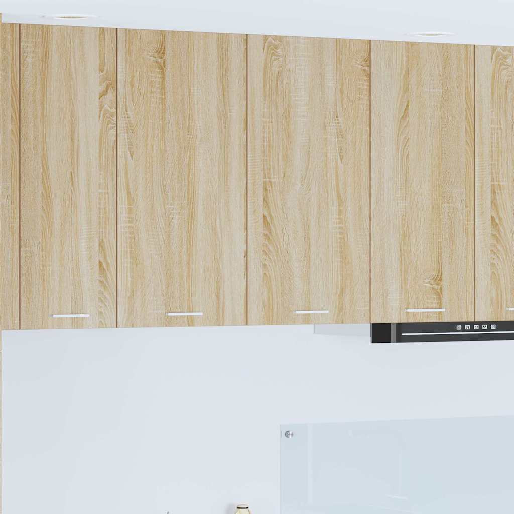 vidaXL Hängeschrank mit Tür Sonoma-Eiche 80 x 31 x 80 cm Holzwerkstoff