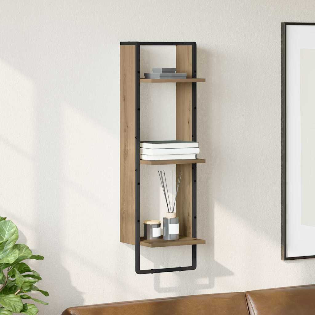 vidaXL Wandregal Wandhalterung Artisan-Eiche 30 x 25 x 100 cm