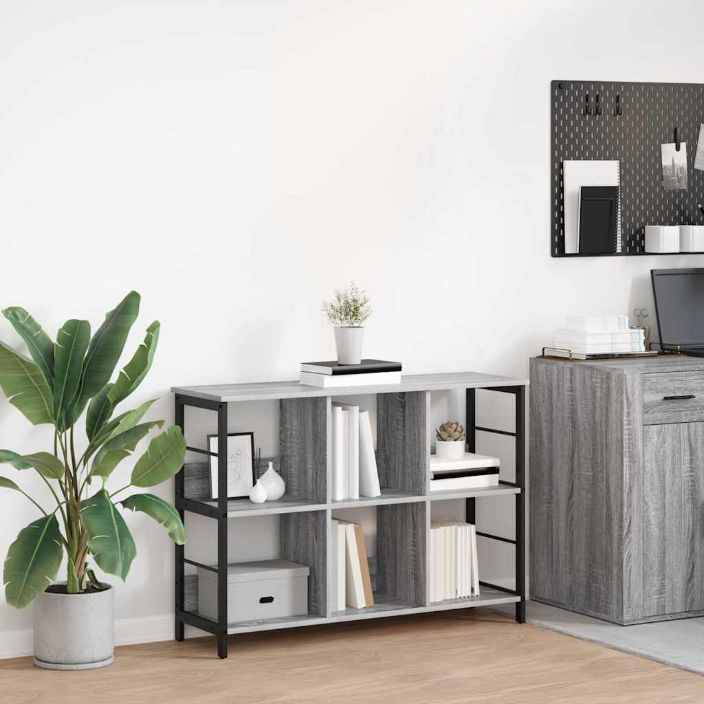 vidaXL Bücherregal Graues Sonoma 102 x 32 x 72,5 cm Holzwerkstoff