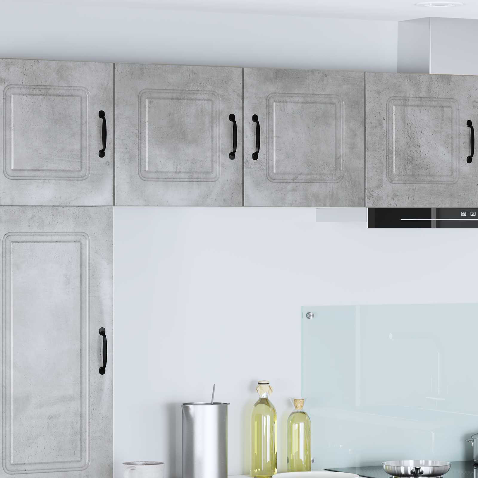 vidaXL Geschirrspülerfront Kalmar 2 pcs Beton Grau 40 x 31 x 40 cm