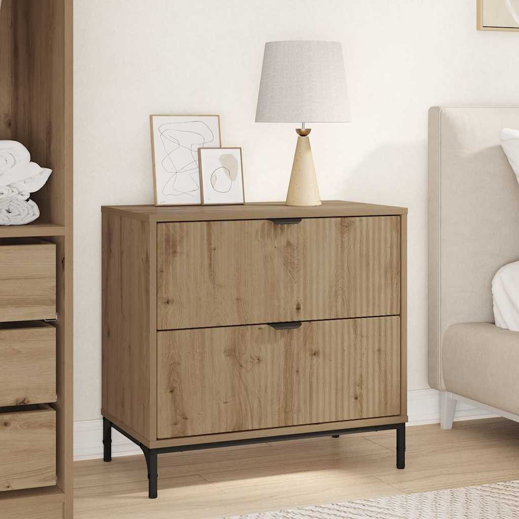 vidaXL Nachttisch Artisan-Eiche 63,5 x 36 x 61 cm Holzwerkstoff