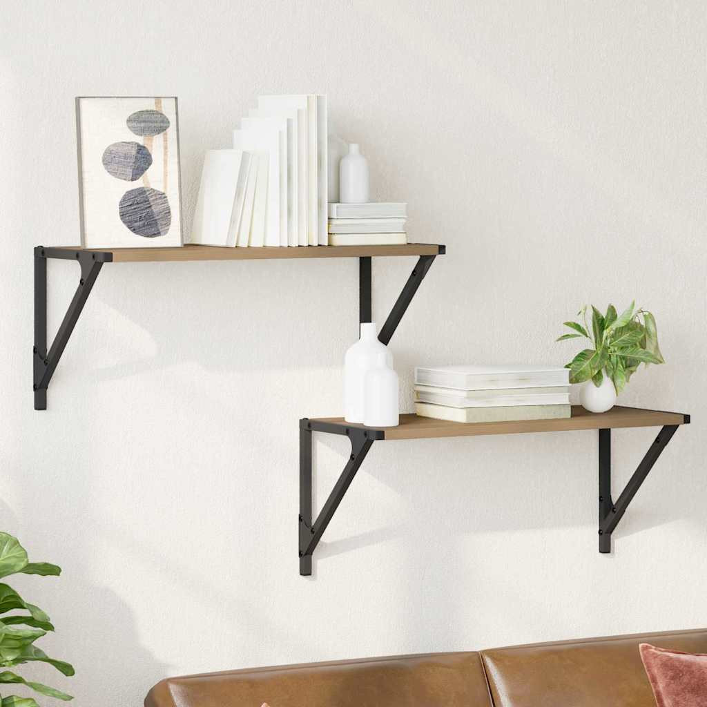 vidaXL Wandregale Wandhalterung 2 pcs Artisan-Eiche 60 x 25 x 25,5 cm