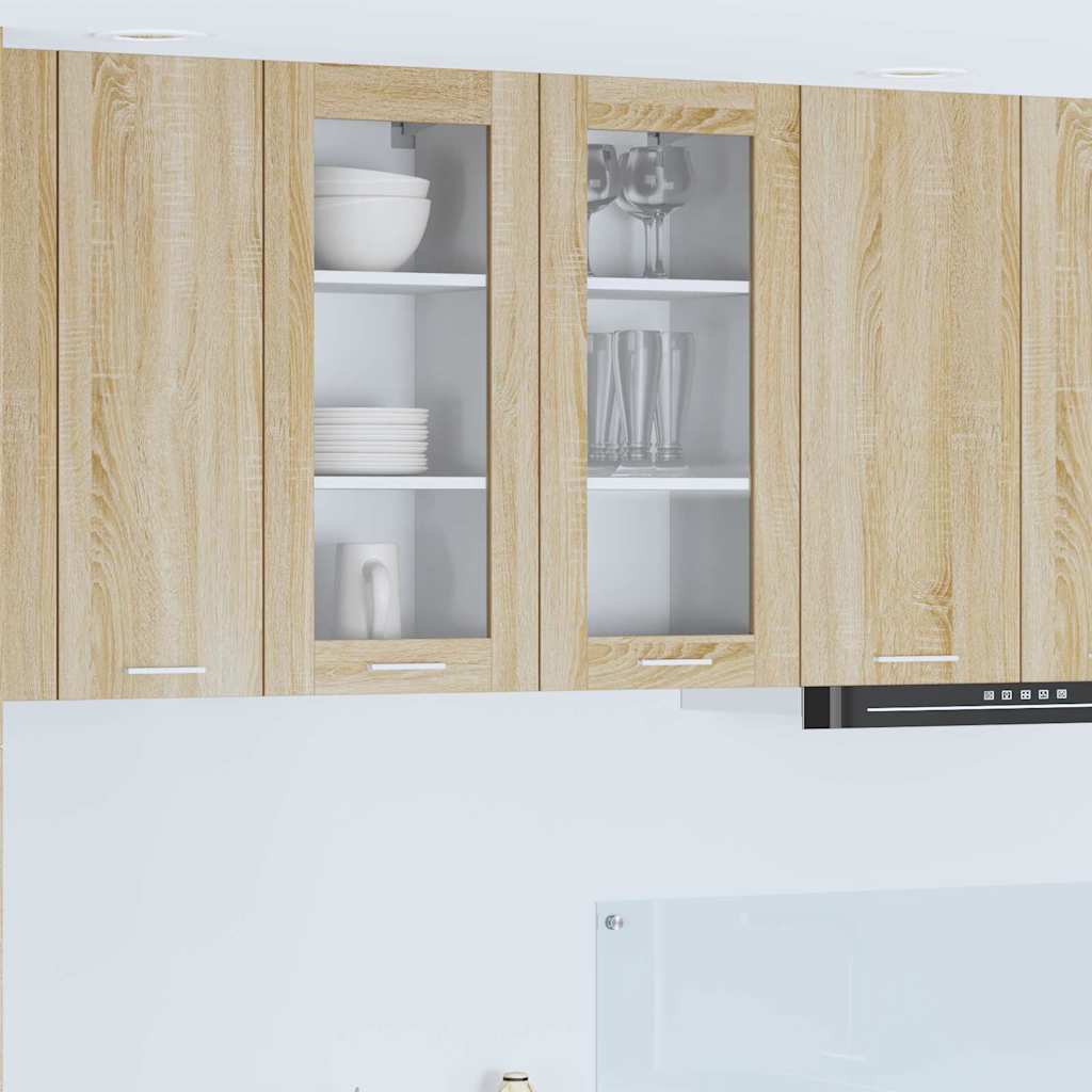 vidaXL Hängeschrank mit Tür Sonoma-Eiche 40 x 31 x 80 cm Holzwerkstoff