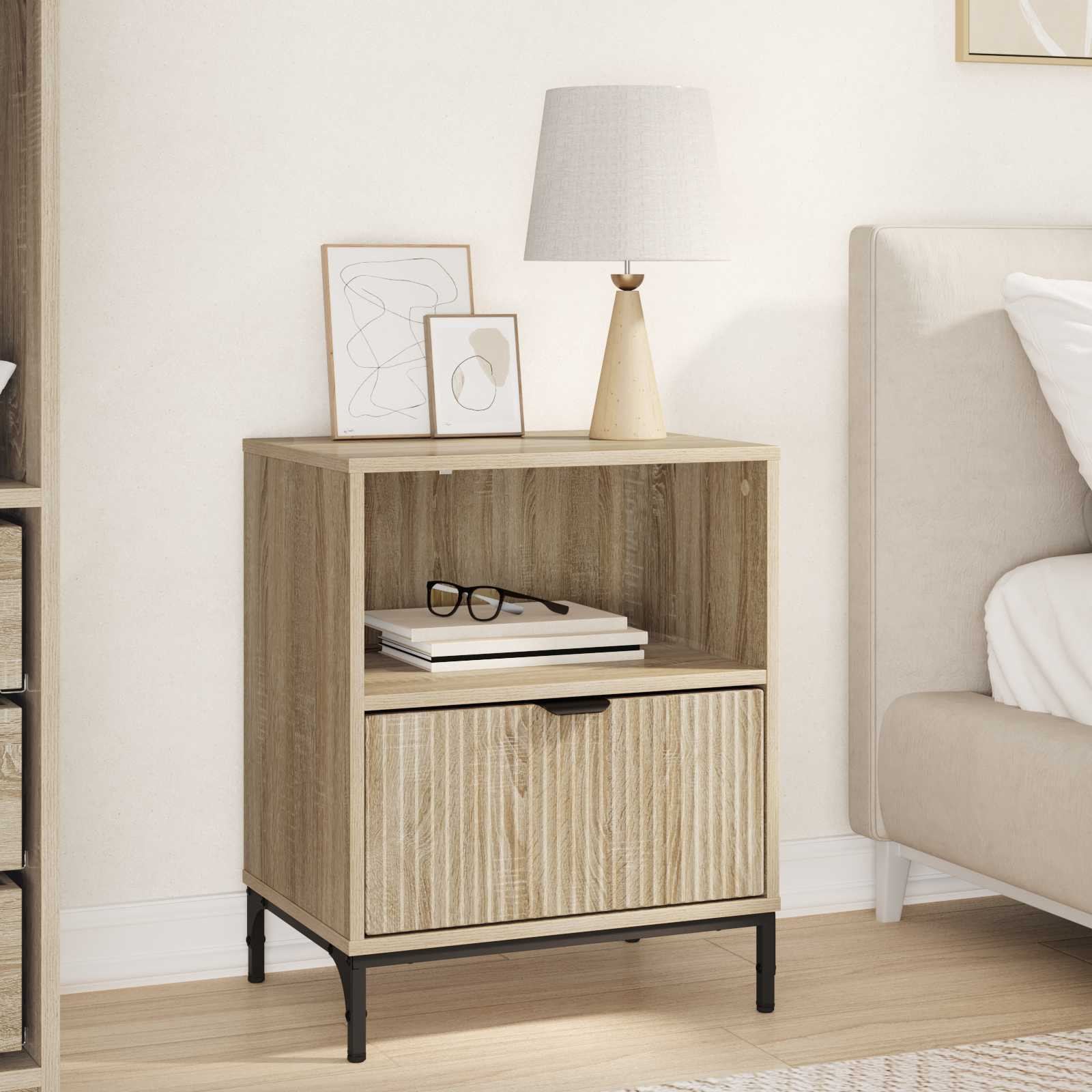 vidaXL Nachttisch Sonoma-Eiche 49 x 36 x 61 cm Holzwerkstoff