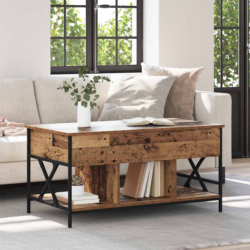 vidaXL Couchtisch Altholz 100 x 55 x 48,5 cm Holzwerkstoff