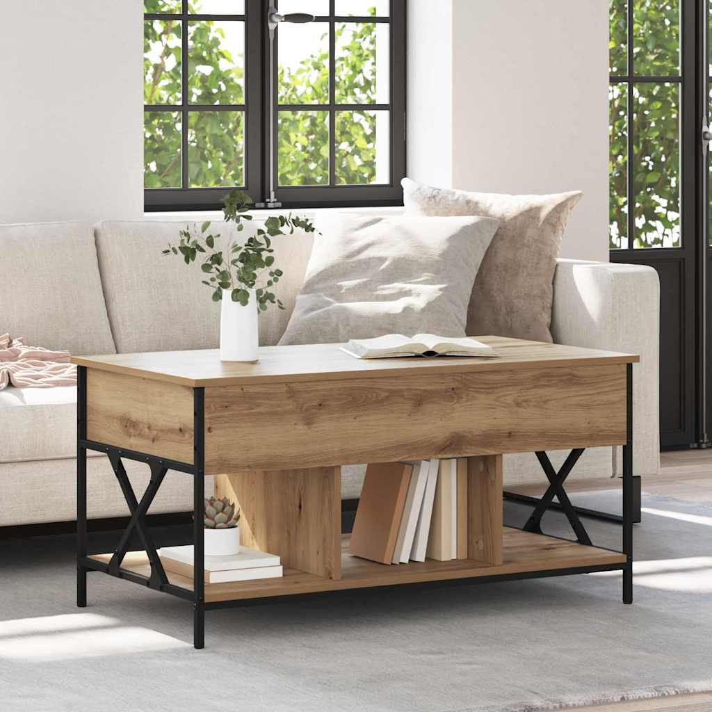 vidaXL Couchtisch Artisan-Eiche 100 x 55 x 48,5 cm Holzwerkstoff