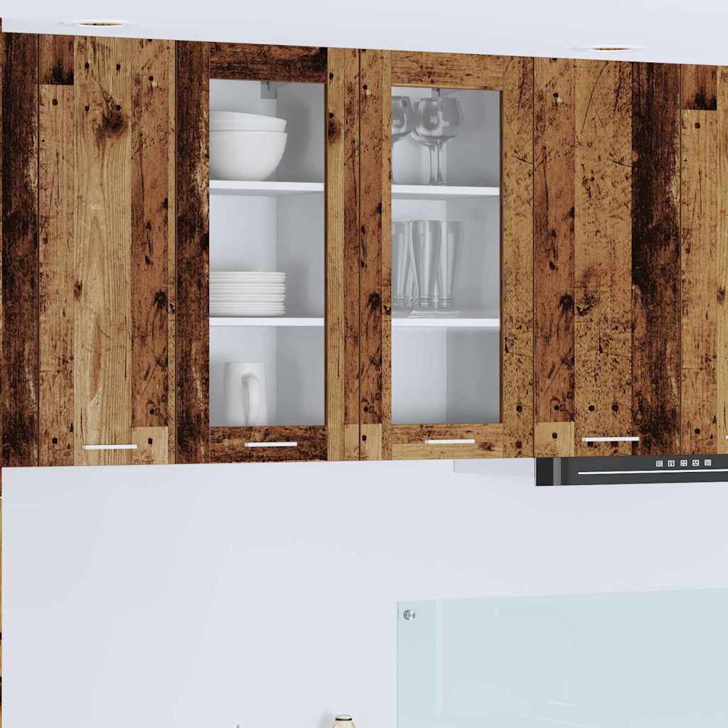 vidaXL Hängeschrank 2 pcs Altholz 40 x 31 x 80 cm Holzwerkstoff