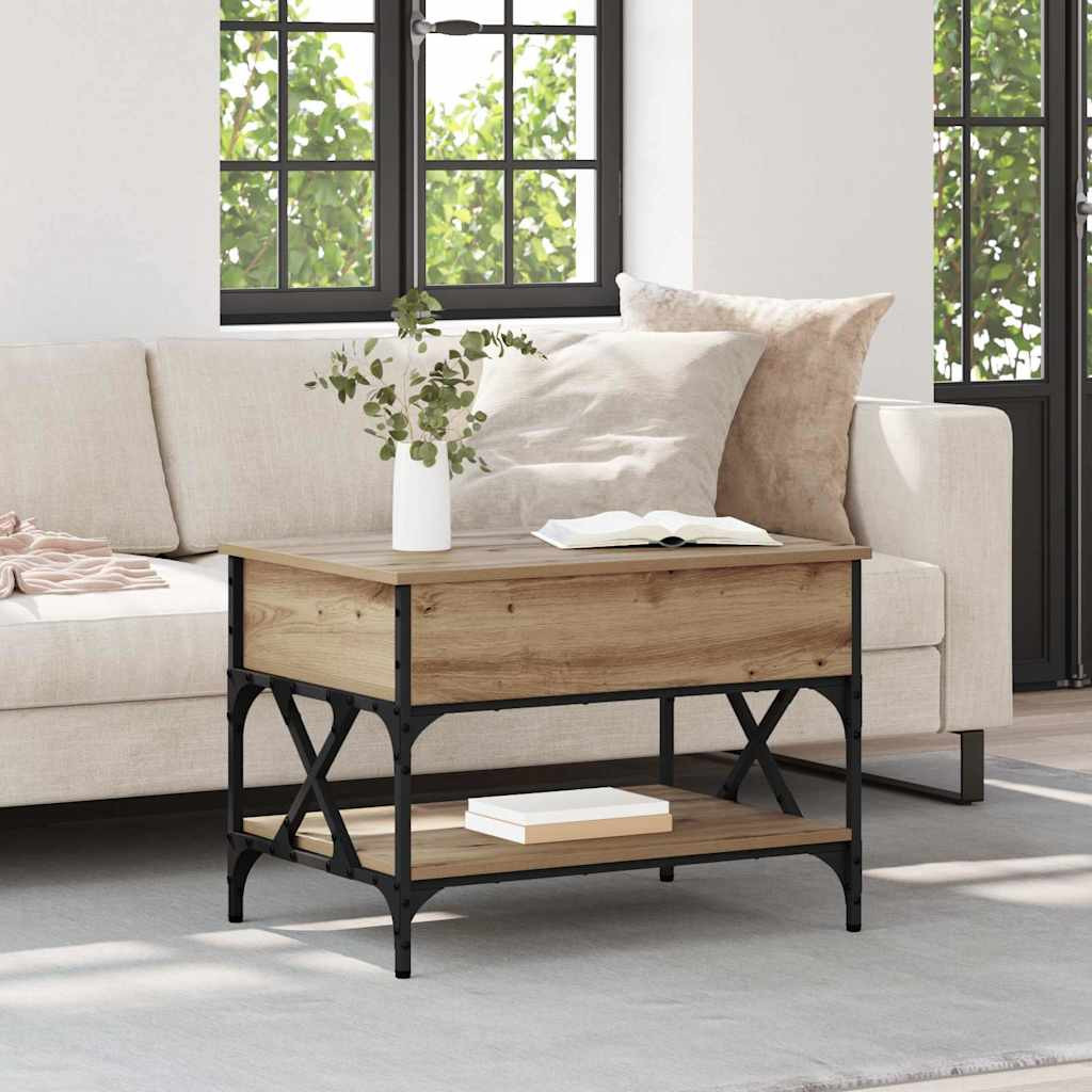 vidaXL Couchtisch Artisan-Eiche 70x50x50cm Holzwerkstoff