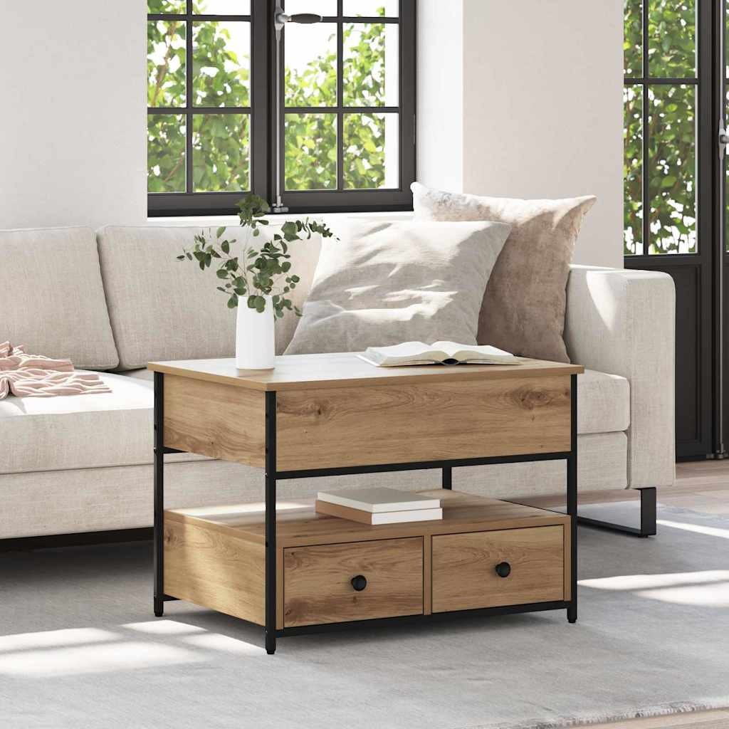 vidaXL Couchtisch Artisan-Eiche 70 x 50 x 54,5 cm Holzwerkstoff