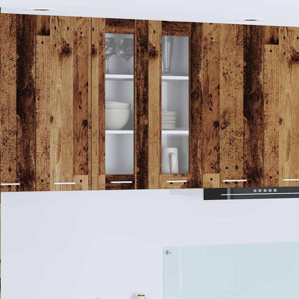 vidaXL Hängeschrank mit Speicher Altholz 60 x 31 x 80 cm Holzwerkstoff