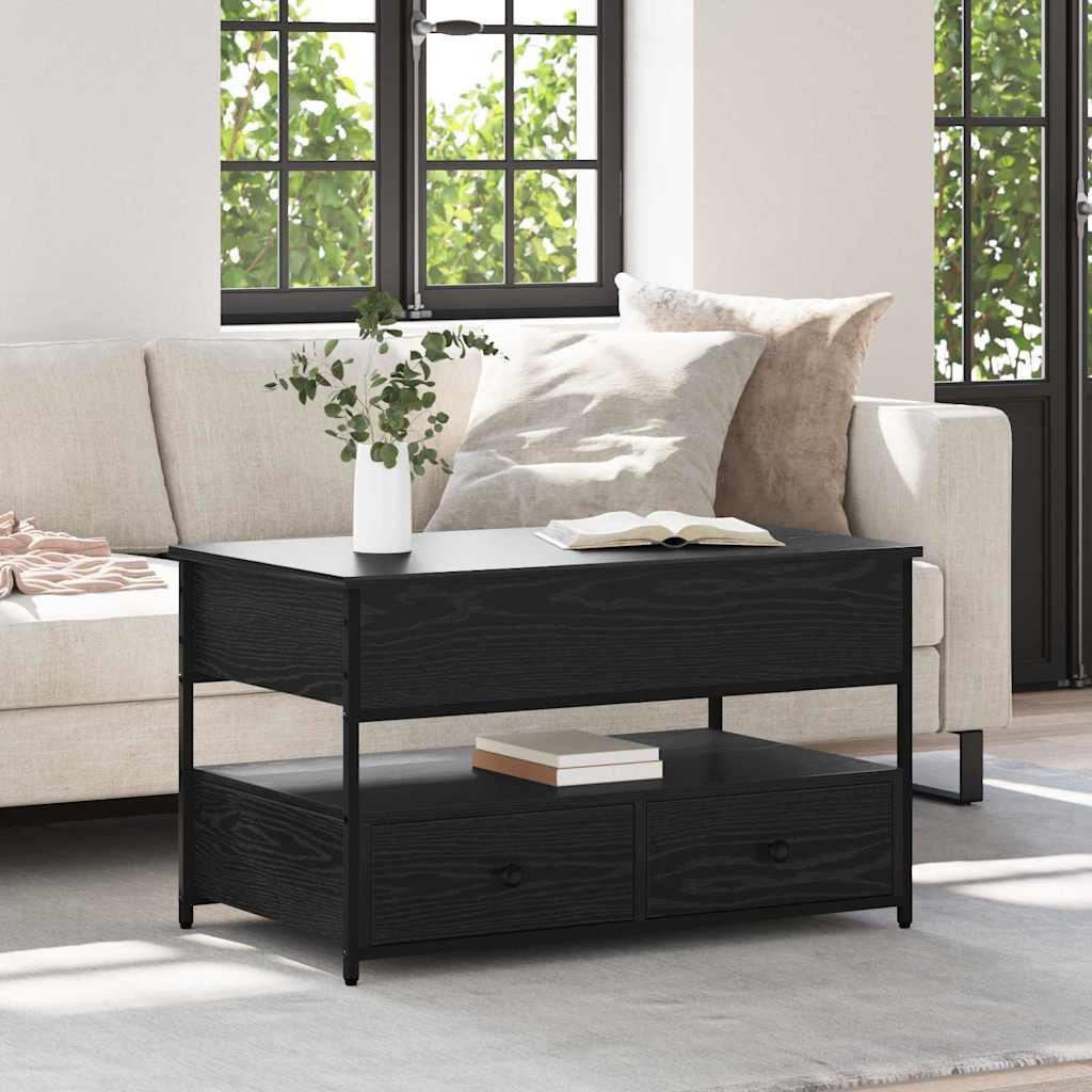 vidaXL Couchtisch Schwarz Eichen-Optik 85 x 50 x 50 cm Holzwerkstoff