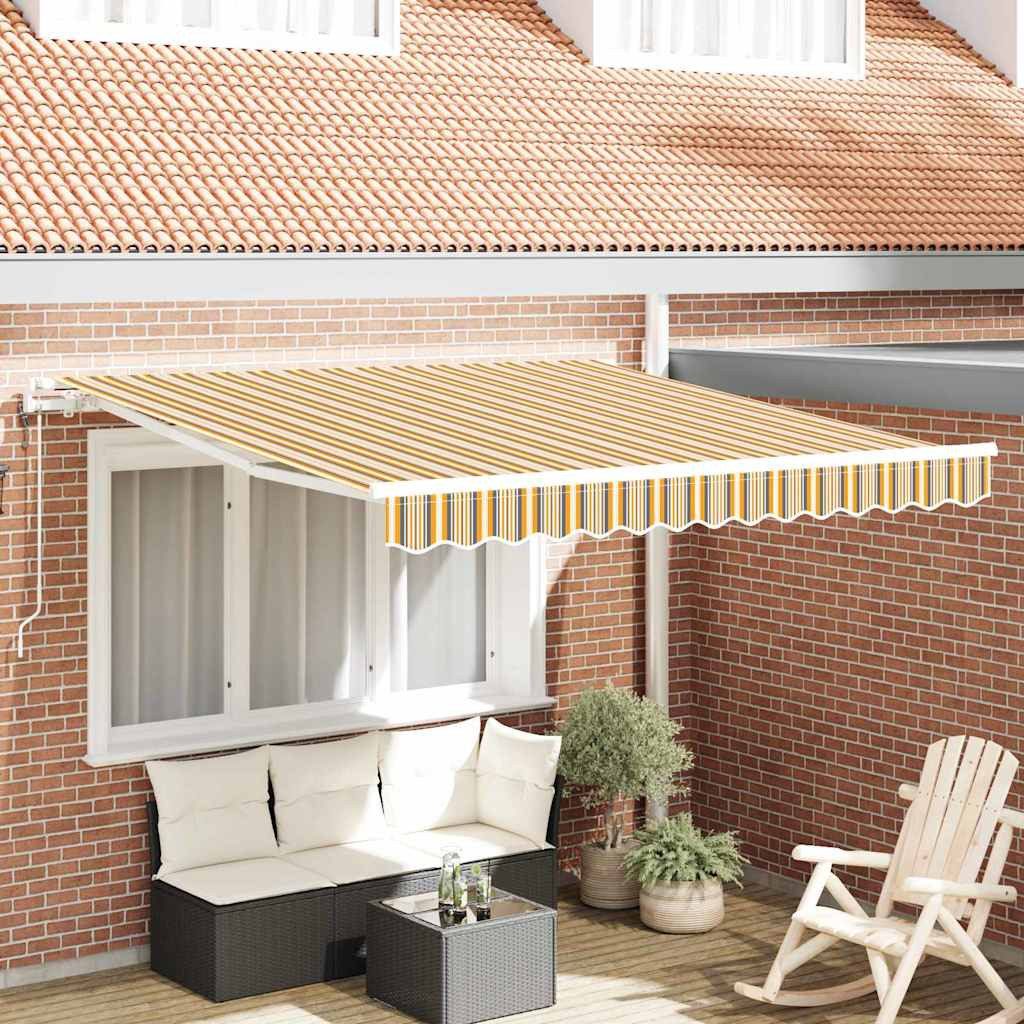 vidaXL Ausziehbare Markise Mehrfarbig 350 x 250 cm Stoff und Aluminium