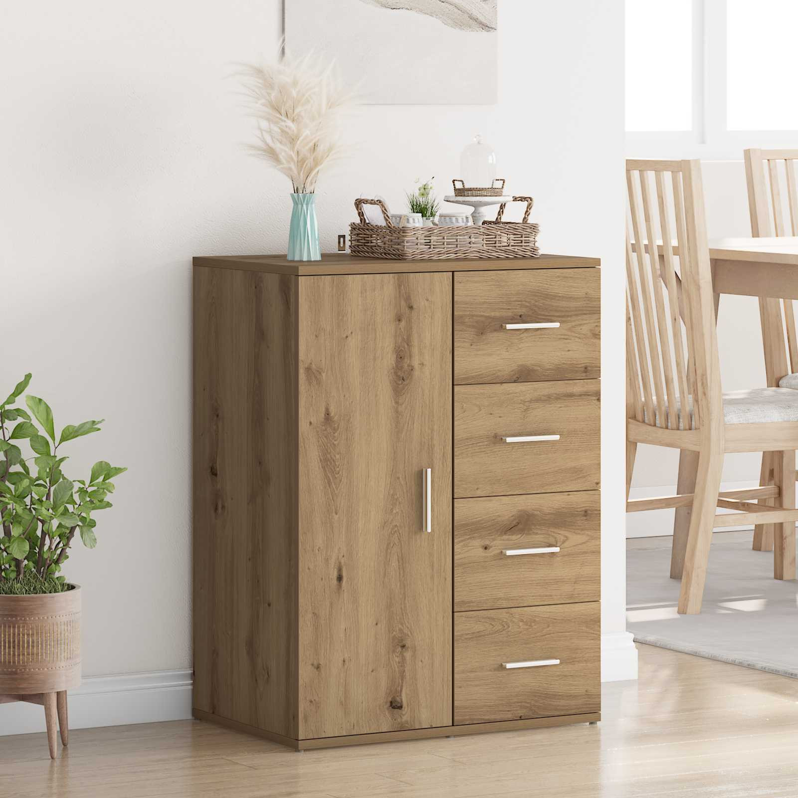 vidaXL Sideboard Artisan-Eiche 59 x 39 x 80 cm Holzwerkstoff