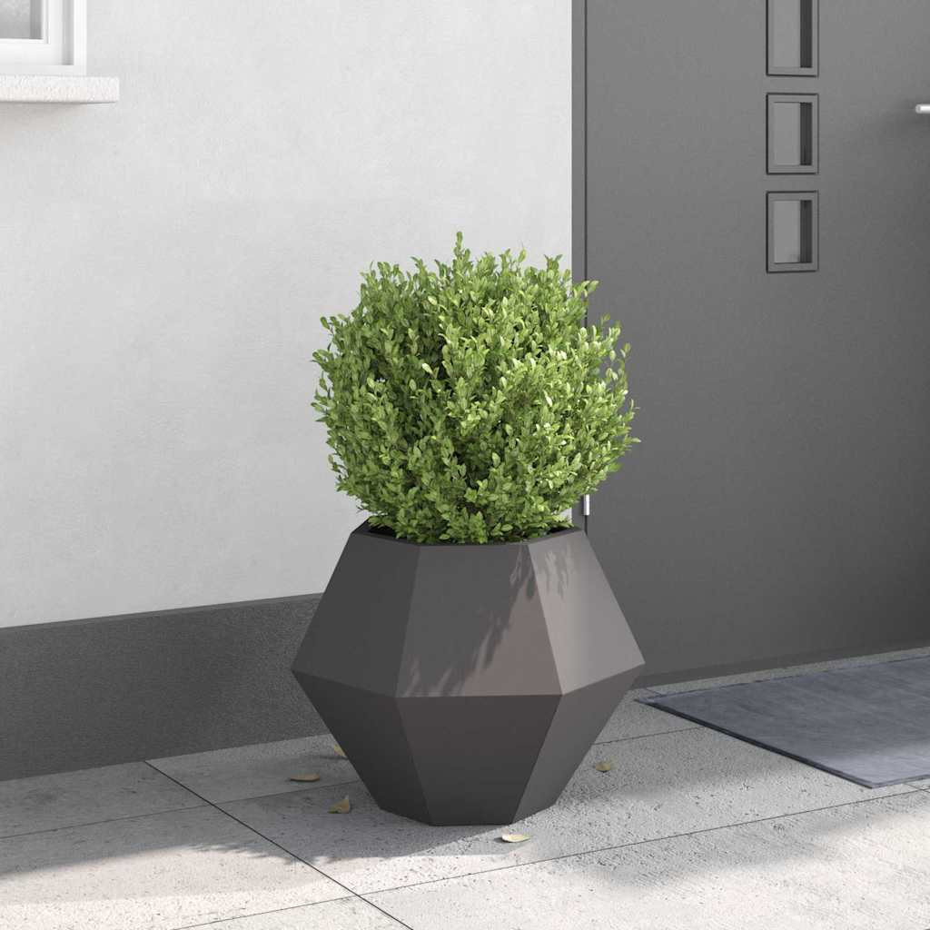 vidaXL Pflanzkübel Schwarz 50 x 50 x 40 cm Stahl