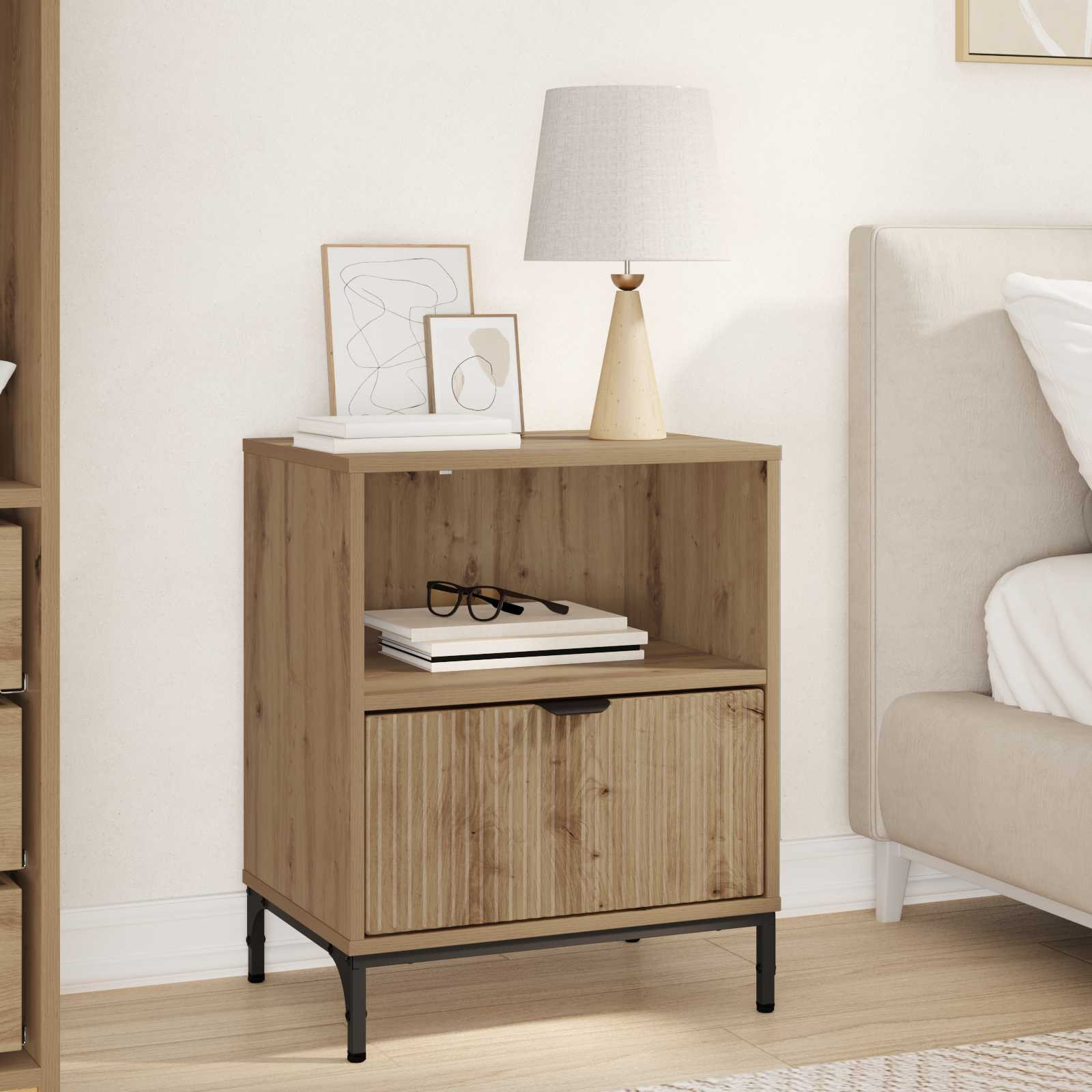 vidaXL Nachttisch Artisan-Eiche 49 x 36 x 61 cm Holzwerkstoff