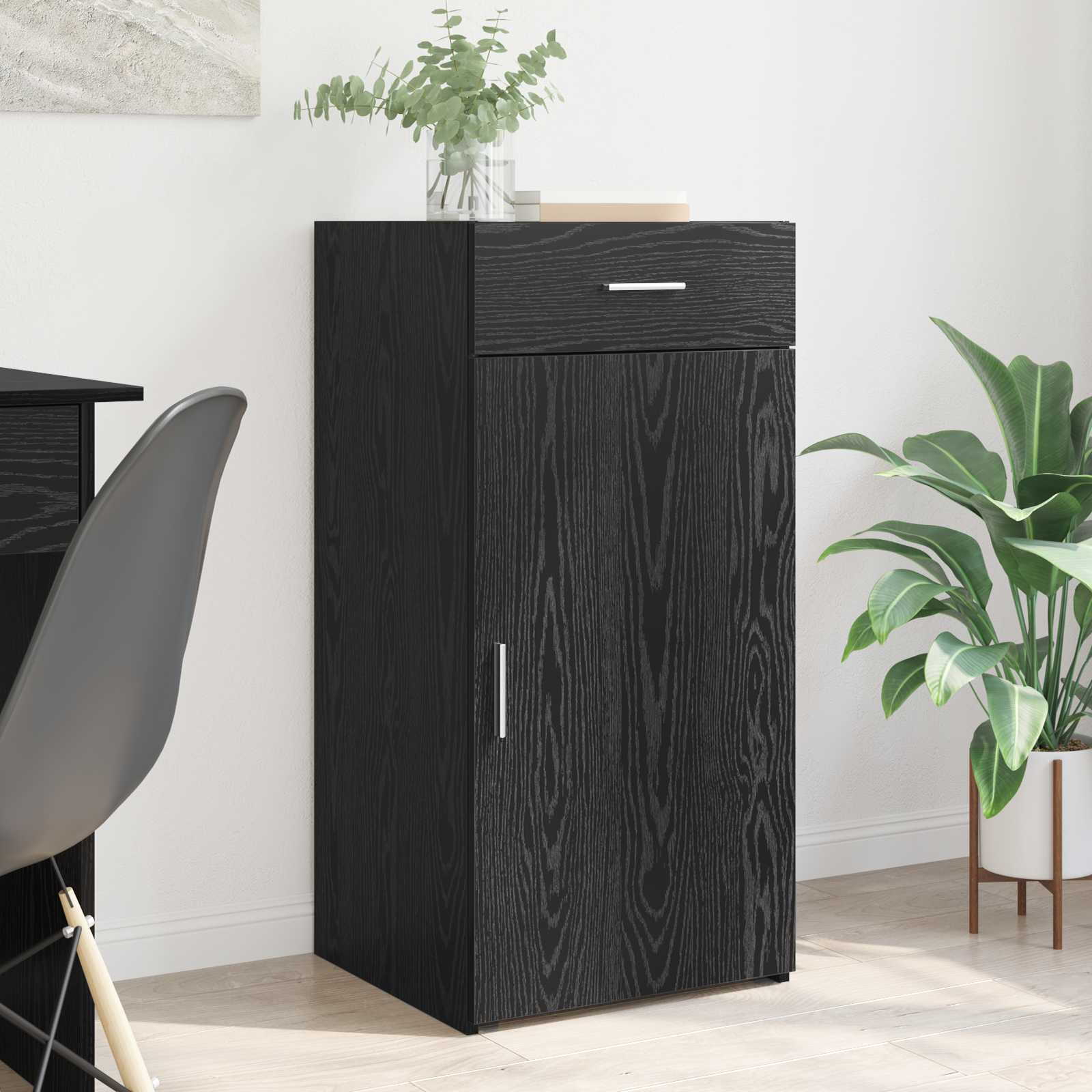 vidaXL Sideboard Schwarz Eichen-Optik 45 x 42,5 x 93 cm Holzwerkstoff