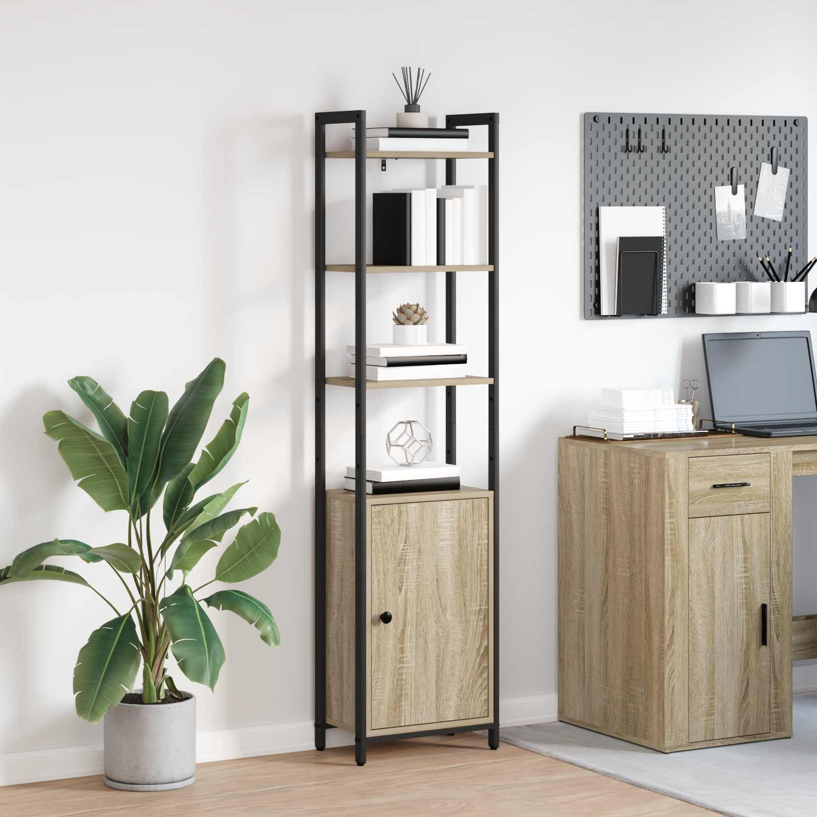 vidaXL Bücherregal Sonoma-Eiche 40 x 24 x 161 cm Holzwerkstoff