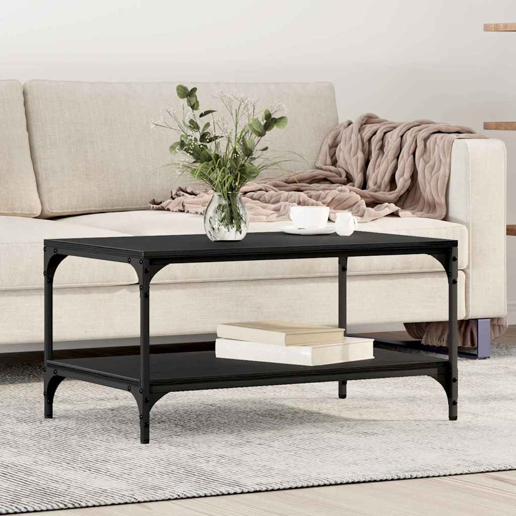 vidaXL Couchtisch Schwarz Eichen-Optik 82 x 50 x 40 cm Holzwerkstoff