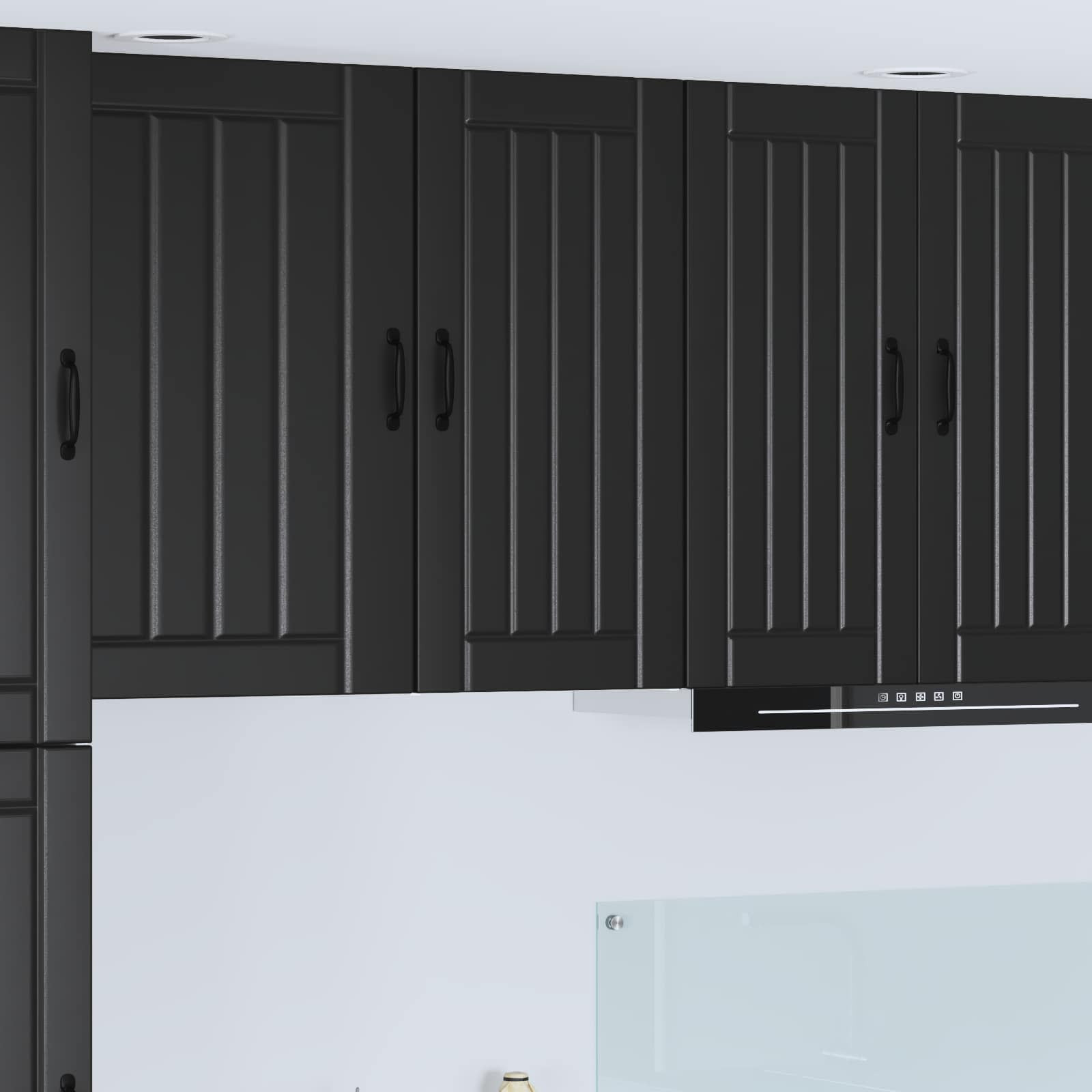 vidaXL Wandschrank LUCCA Schwarz 40 x 31 x 80 cm Holzwerkstoff