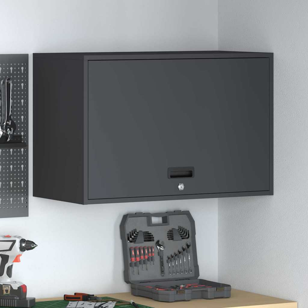 vidaXL Wandschrank für die Garage mit Gasdrucklift-Tür Anthrazit