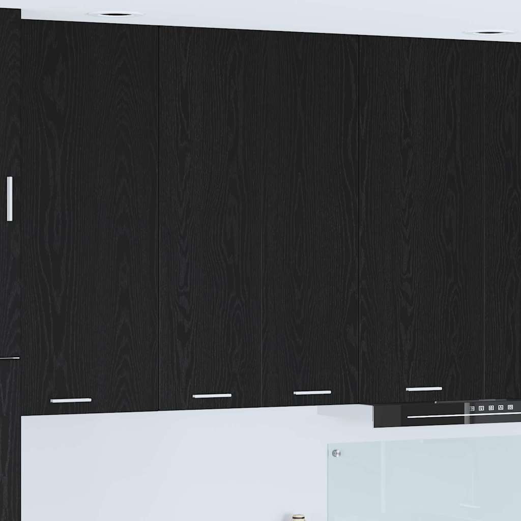 vidaXL Hängeschrank mit Speicher Schwarz Eichen-Optik 60 x 31 x 100 cm