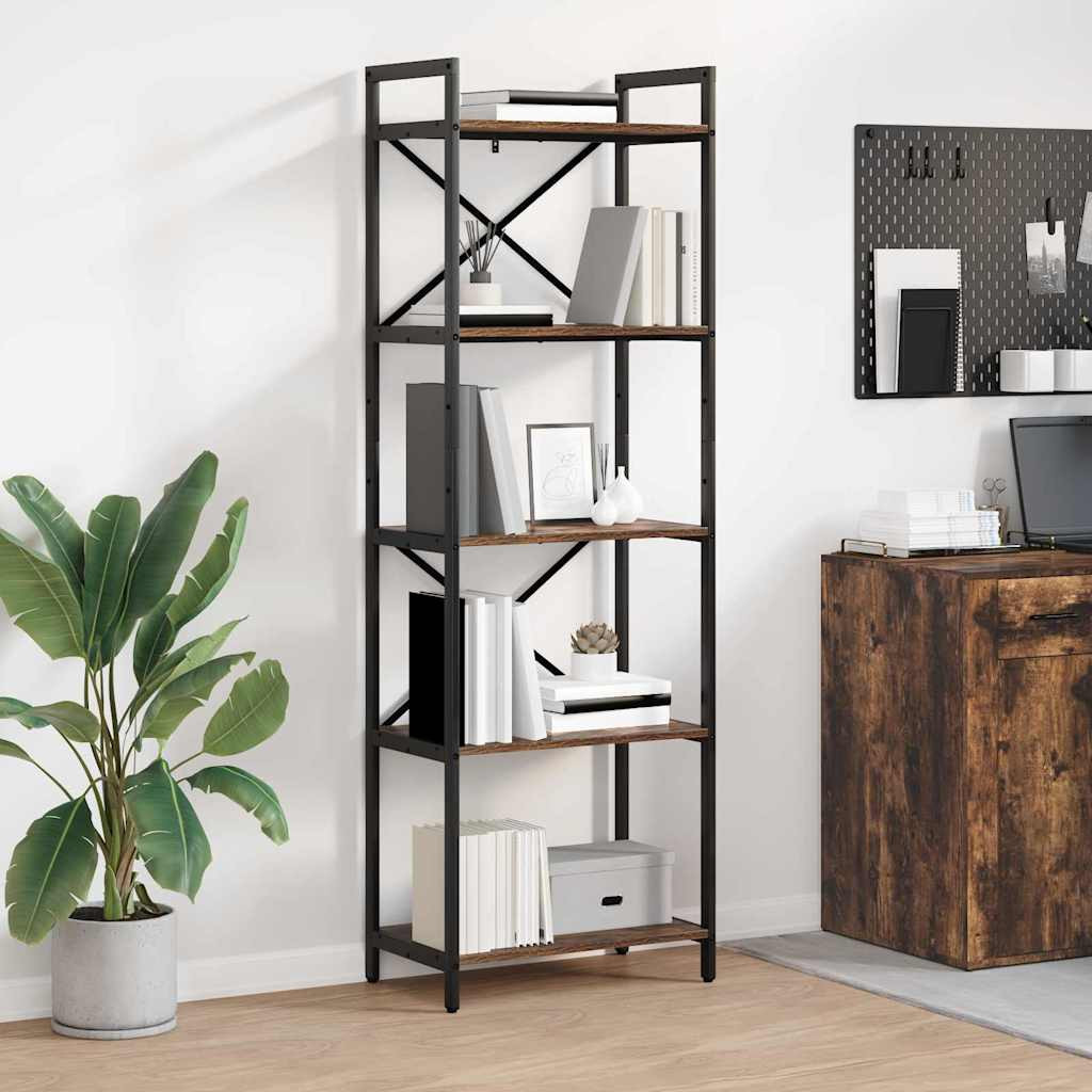 vidaXL Bücherregal Geräucherte Eiche 56 x 34 x 171 cm Holzwerkstoff
