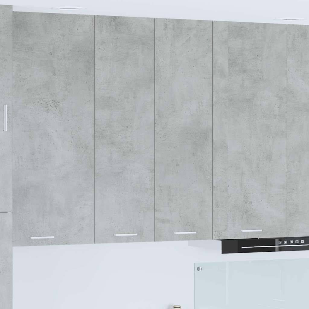 vidaXL Hängeschrank mit Tür Beton Grau 60 x 31 x 100 cm Holzwerkstoff