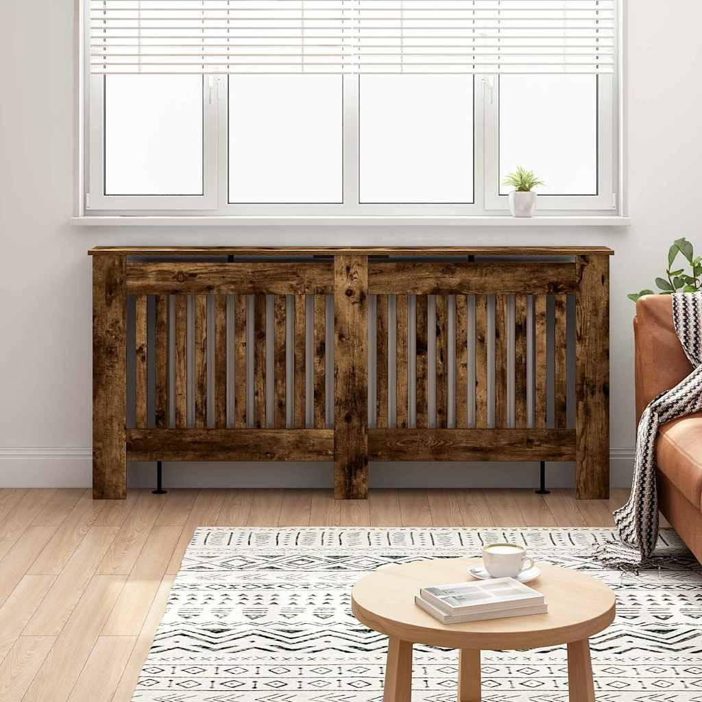 vidaXL Heizkörperabdeckung Raucheiche 172 x 19 x 81,5 cm Holzwerkstoff