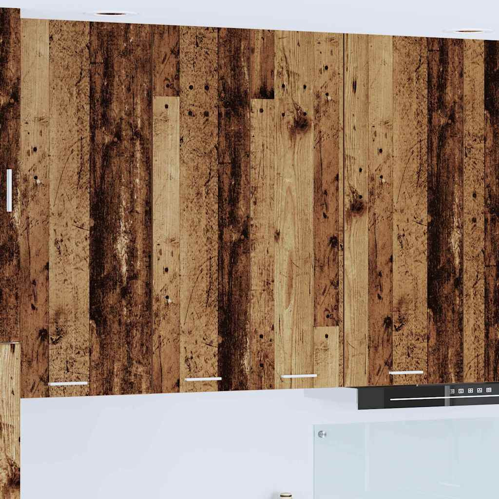 vidaXL Hängeschrank mit Tür Altholz 60 x 31 x 100 cm Holzwerkstoff