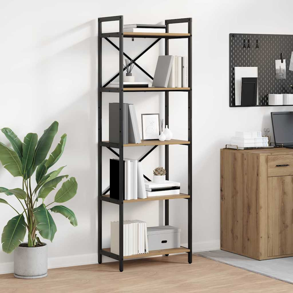 vidaXL Bücherregal 5 Ebenen 56 x 34 x 171 cm Holzwerkstoff